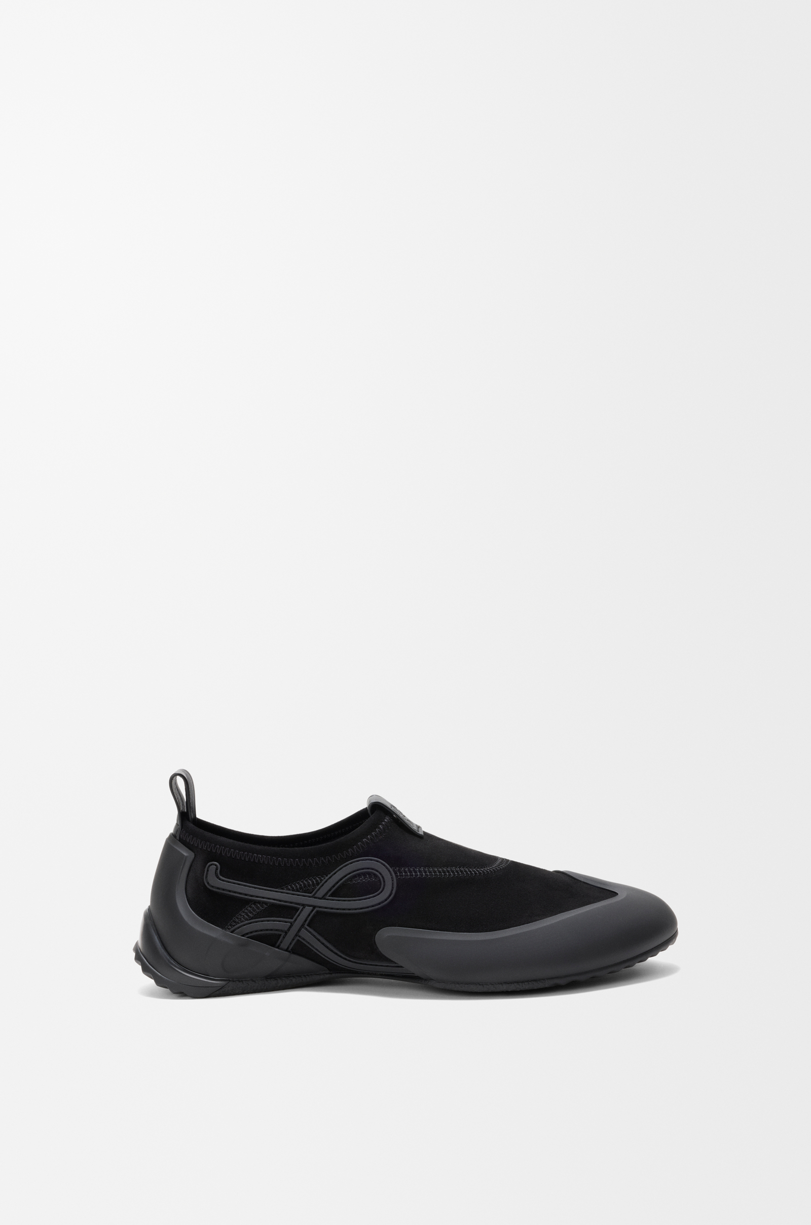 LOEWE Grip Aqua shoe in stretch suede and TPU Black