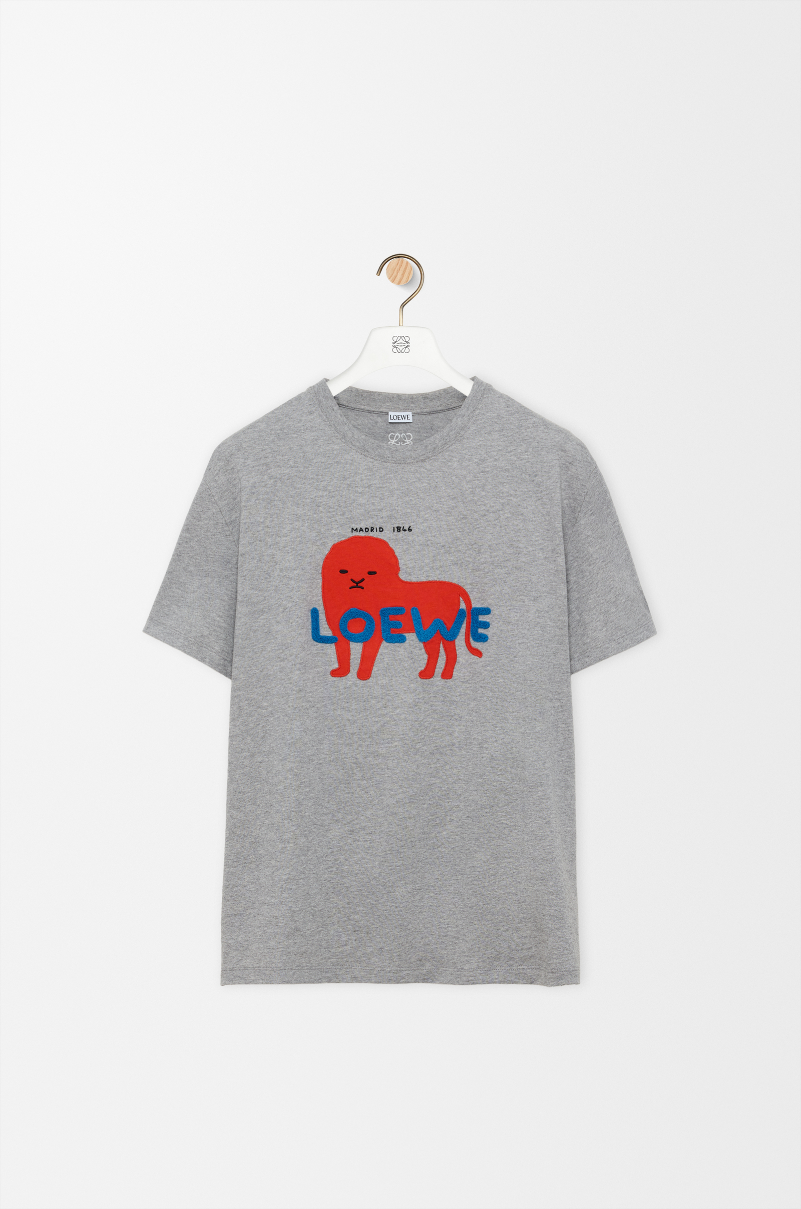 LOEWE Relaxed fit T-shirt in cotton Grey Melange