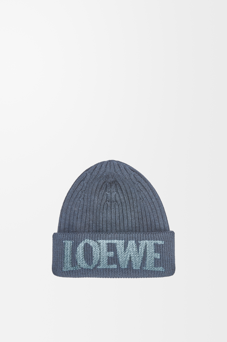 LOEWE Gorro LOEWE en lana Azul Grisáceo