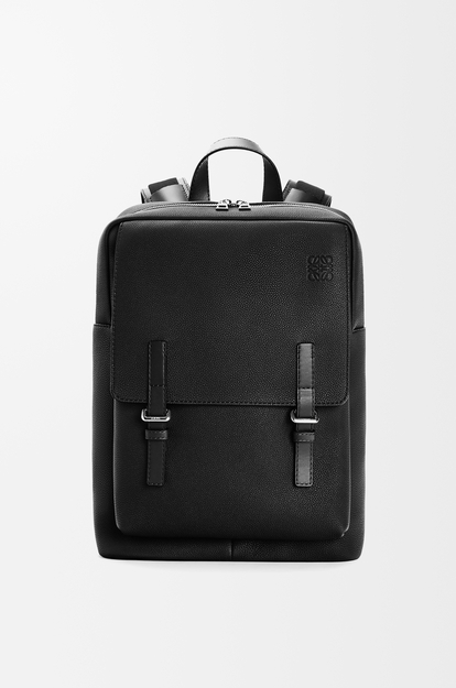 LOEWE Military backpack in soft grained calfskin Black