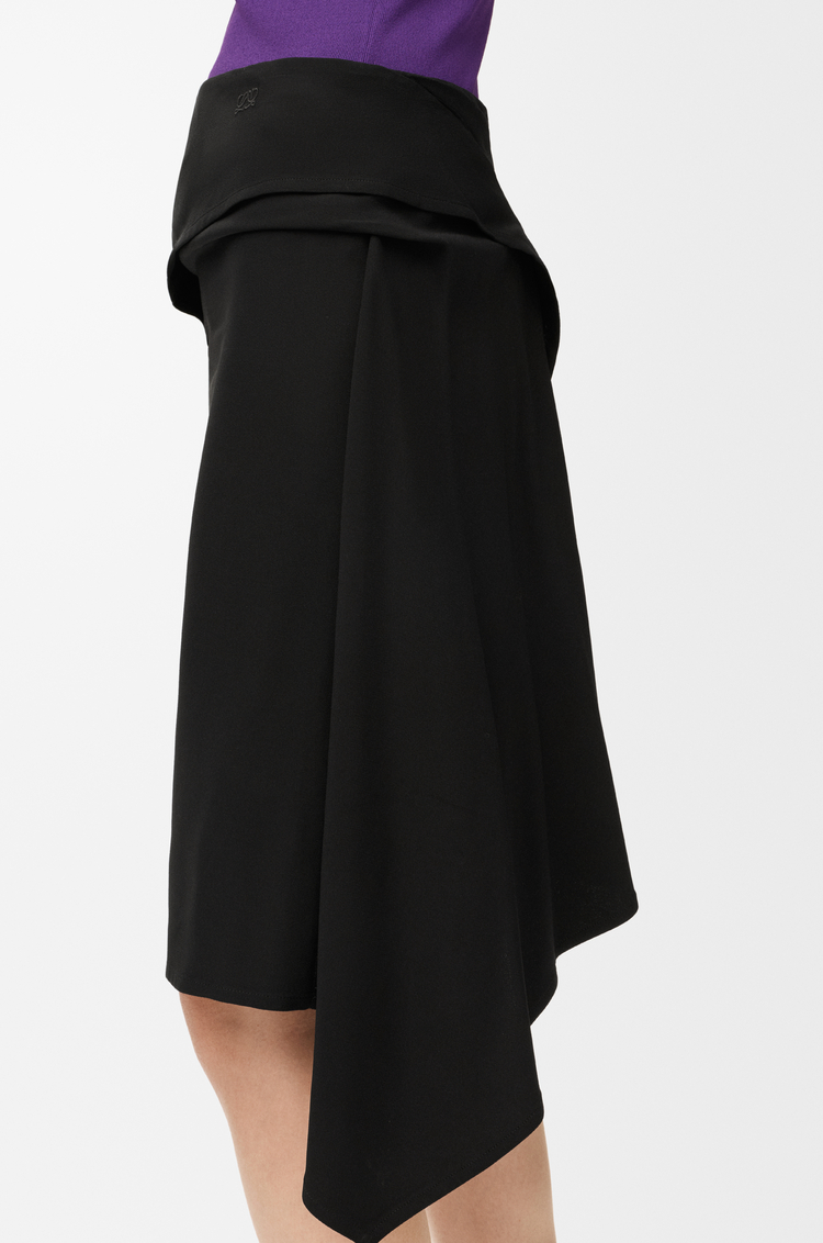 LOEWE Draped skirt in viscose blend Black
