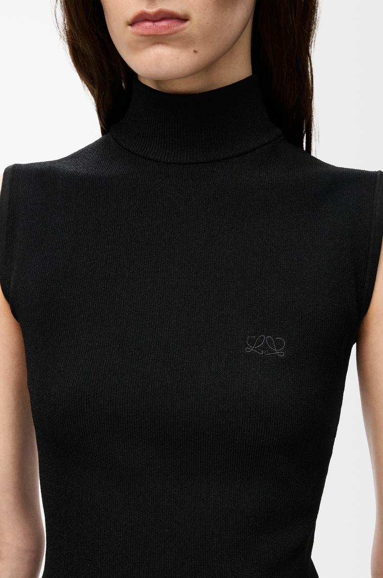 LOEWE Top sin mangas en mezcla de viscosa Negro