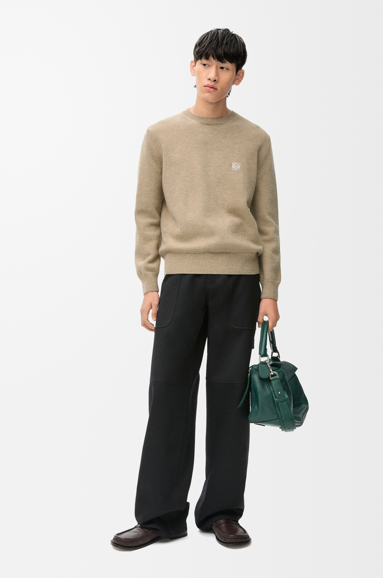 LOEWE Pull en laine Beige Chiné