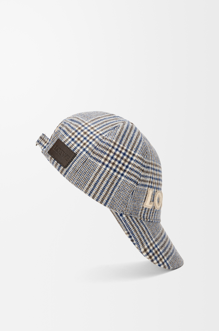 LOEWE Cap in wool Blue/White