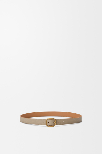 LOEWE Rounded soft belt in supple grained calfskin Clay/Gold
