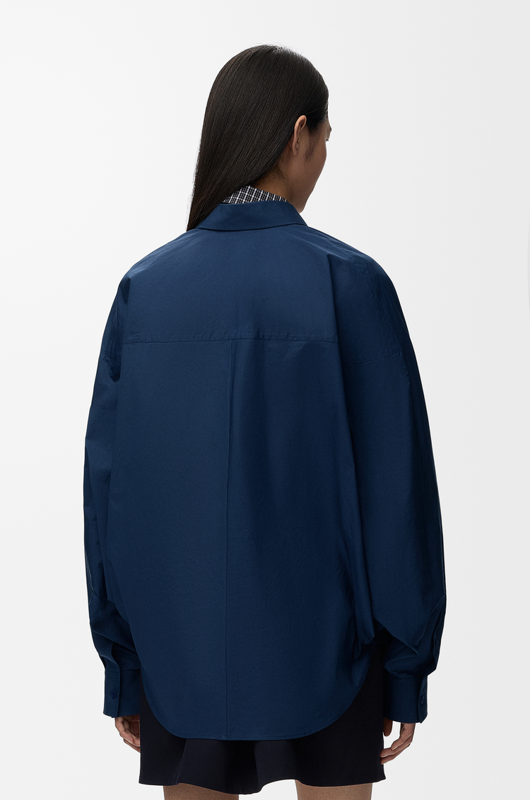 LOEWE Shirt in cotton Navy Blue