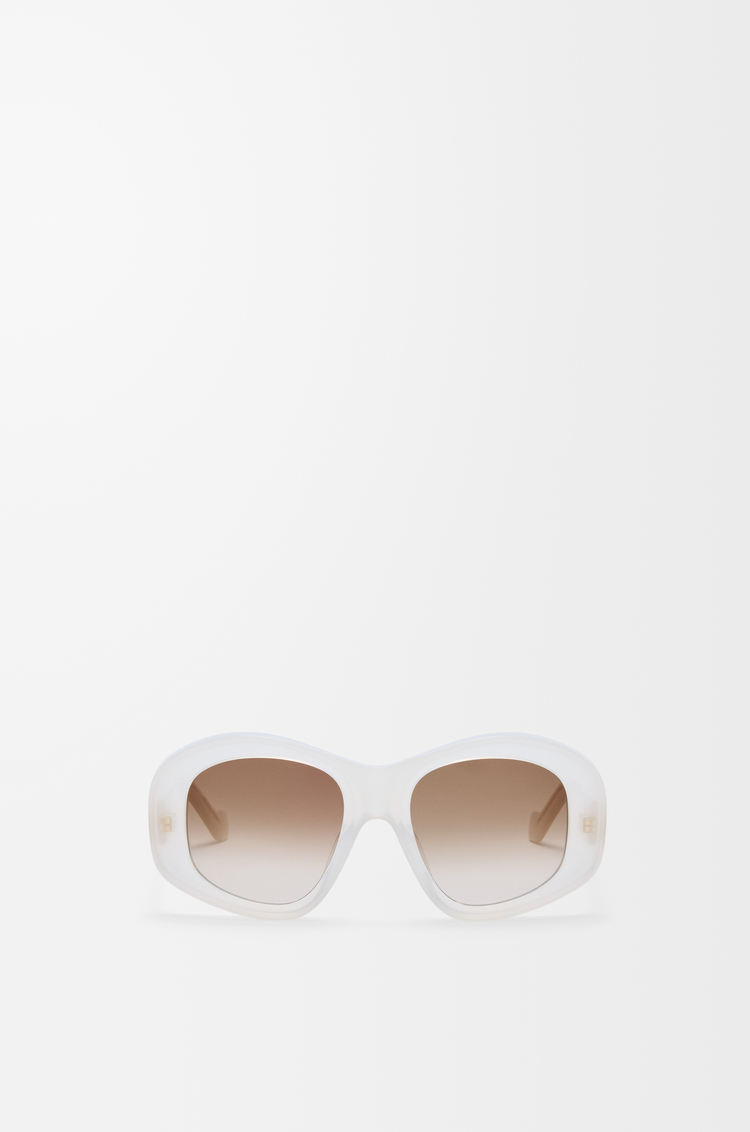 LOEWE Beveled Pentagon sunglasses Milky Ivory