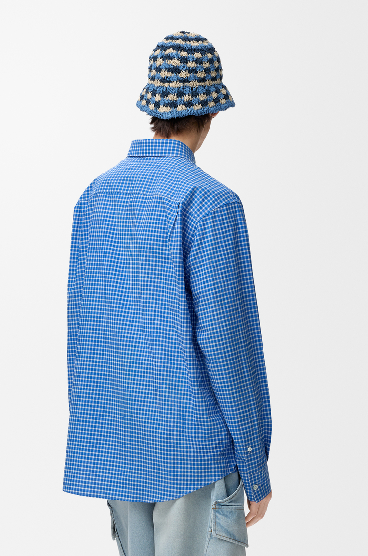 LOEWE Hemd aus Baumwolle Blau/Weiß