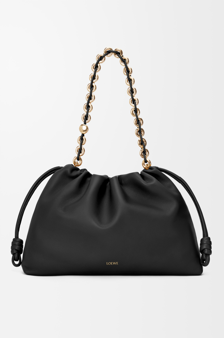 LOEWE Large Flamenco purse in mellow nappa lambskin Black