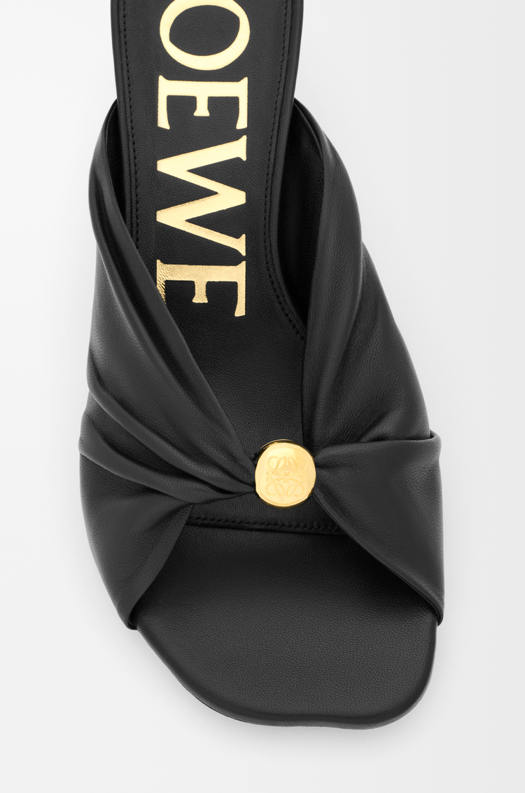 LOEWE Pebble Soft slide in nappa lambskin Black