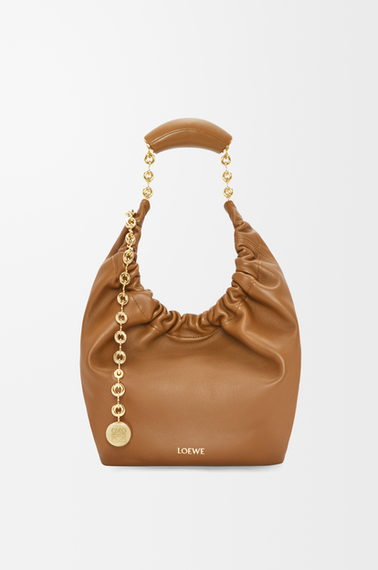 LOEWE Small Squeeze bag in mellow nappa lambskin Oak