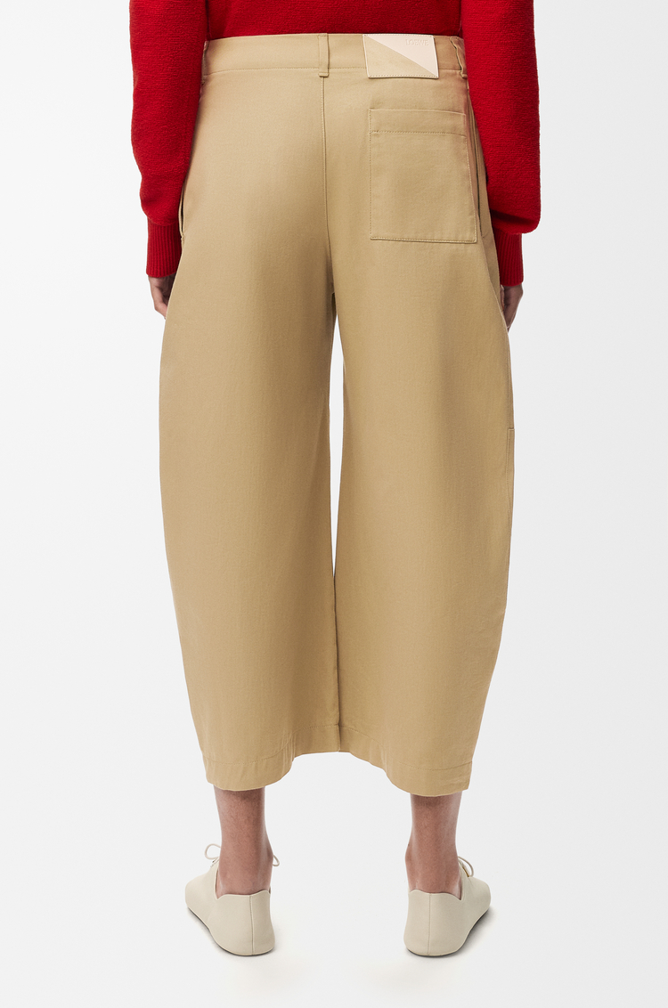 LOEWE Cropped trousers in cotton Beige