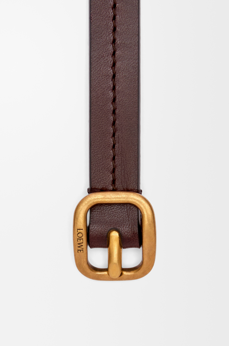 LOEWE 经典牛皮革柔软腰带 深棕色