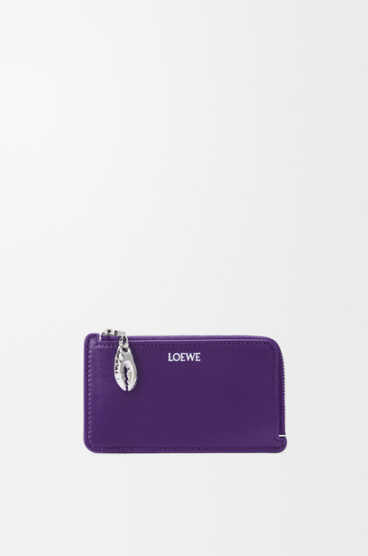 LOEWE Claw coin cardholder in glossy lambskin Deep Purple