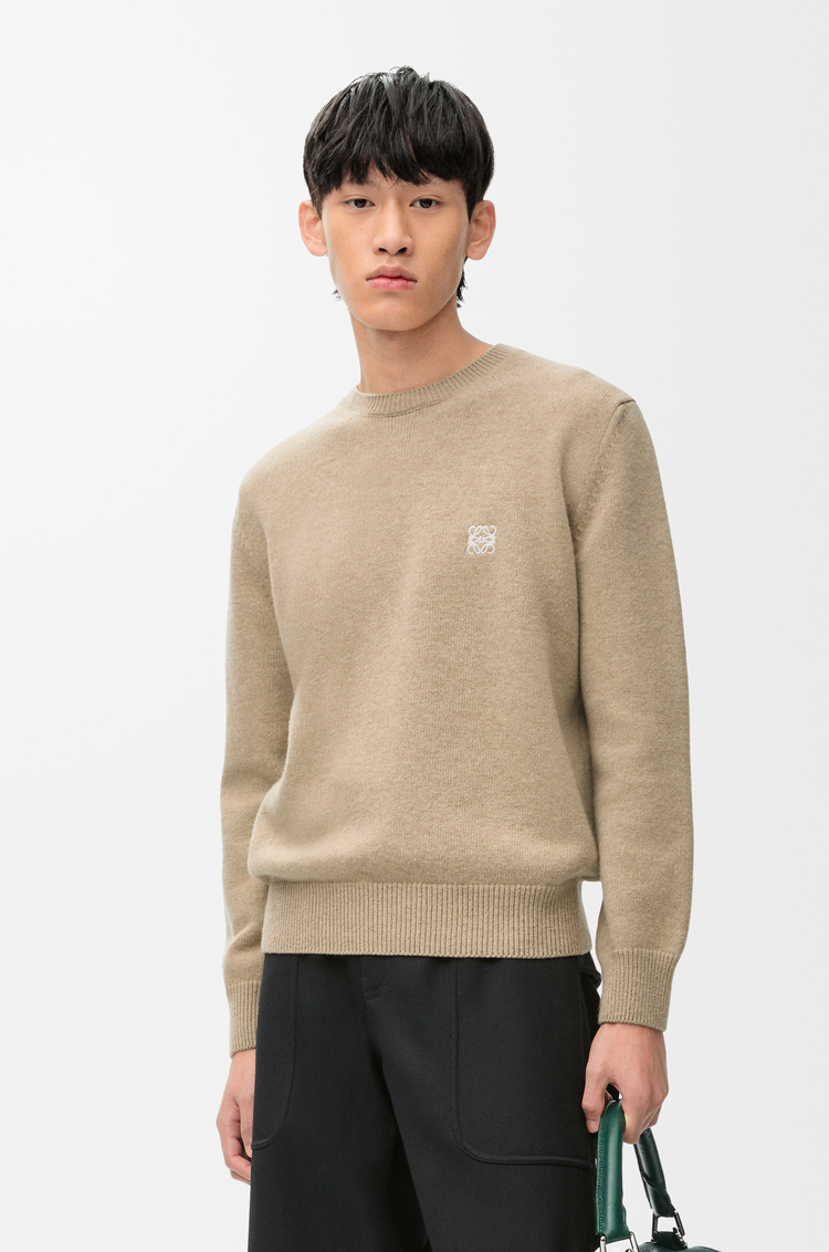LOEWE Pull en laine Beige Chiné
