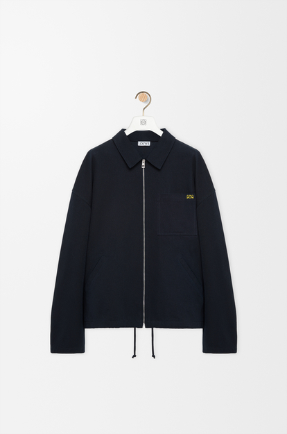 LOEWE Zip-up jacket in cotton Dark Navy