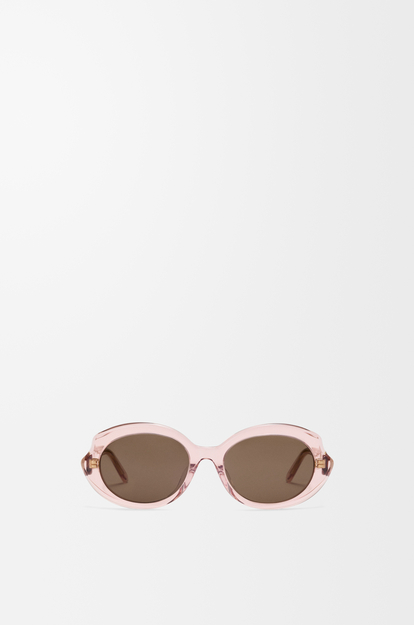 LOEWE Mini Oval Slim sunglasses Transparent Antique Rose
