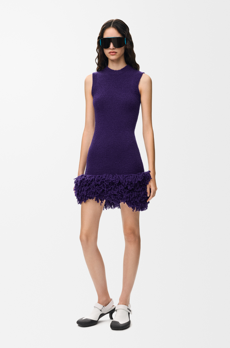 LOEWE Robe en laine mélangée Violet