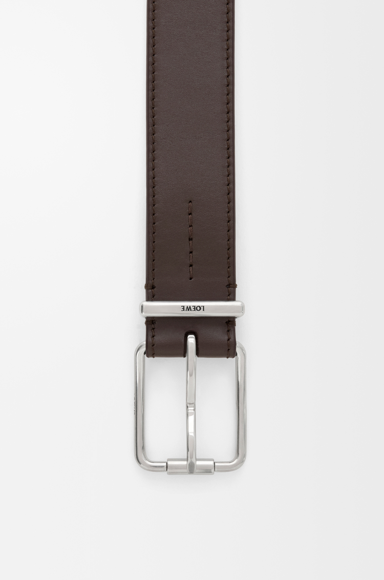 LOEWE エッセンシャルベルト（シャイニースリークカーフ） ダークシガー/ヴィンテージパラジウム