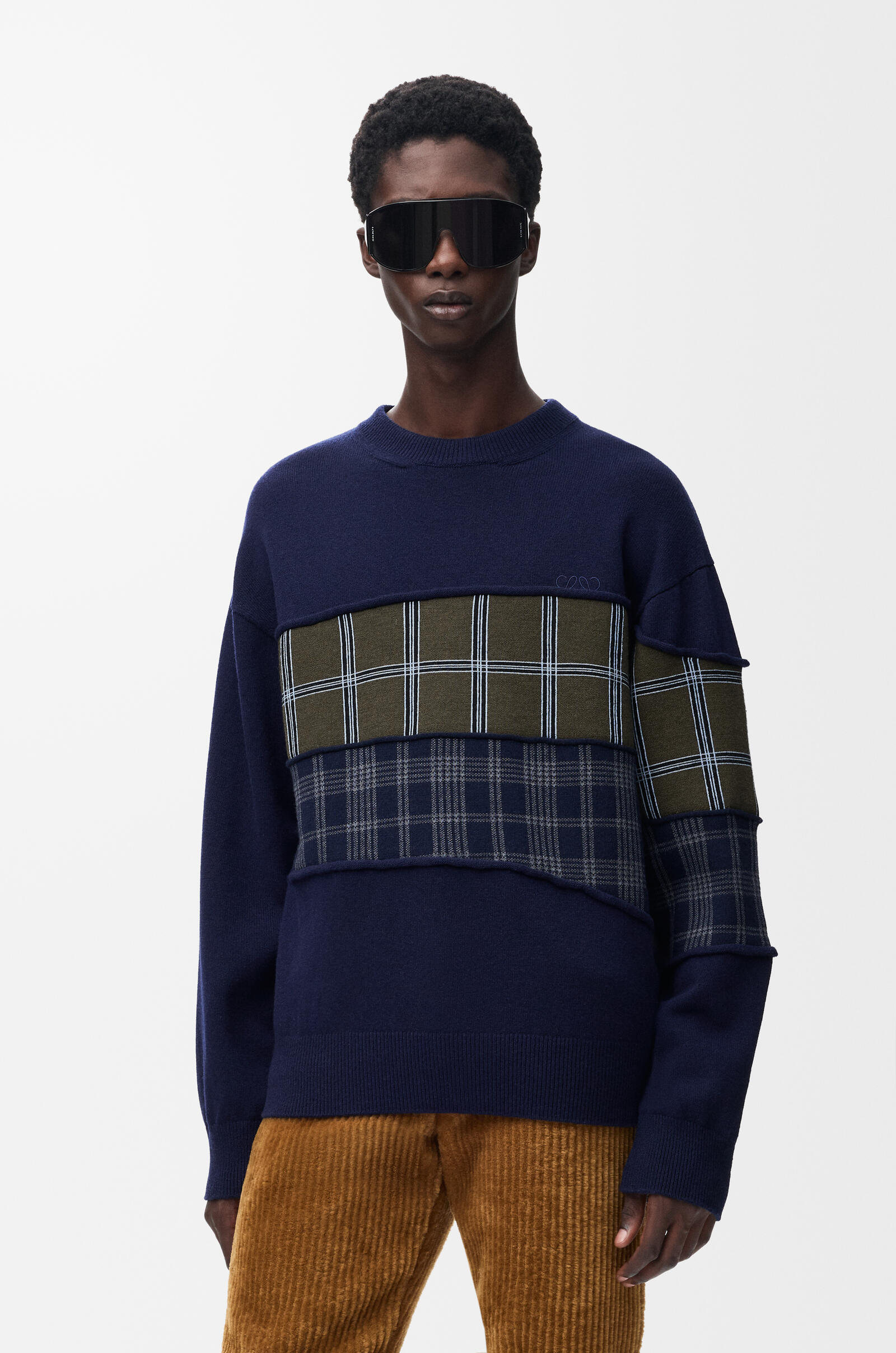 LOEWE Sweater in wool Navy/Multicolor