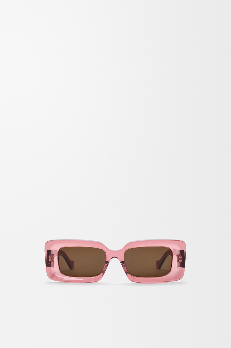 LOEWE Rectangular sunglasses Transparent Coral