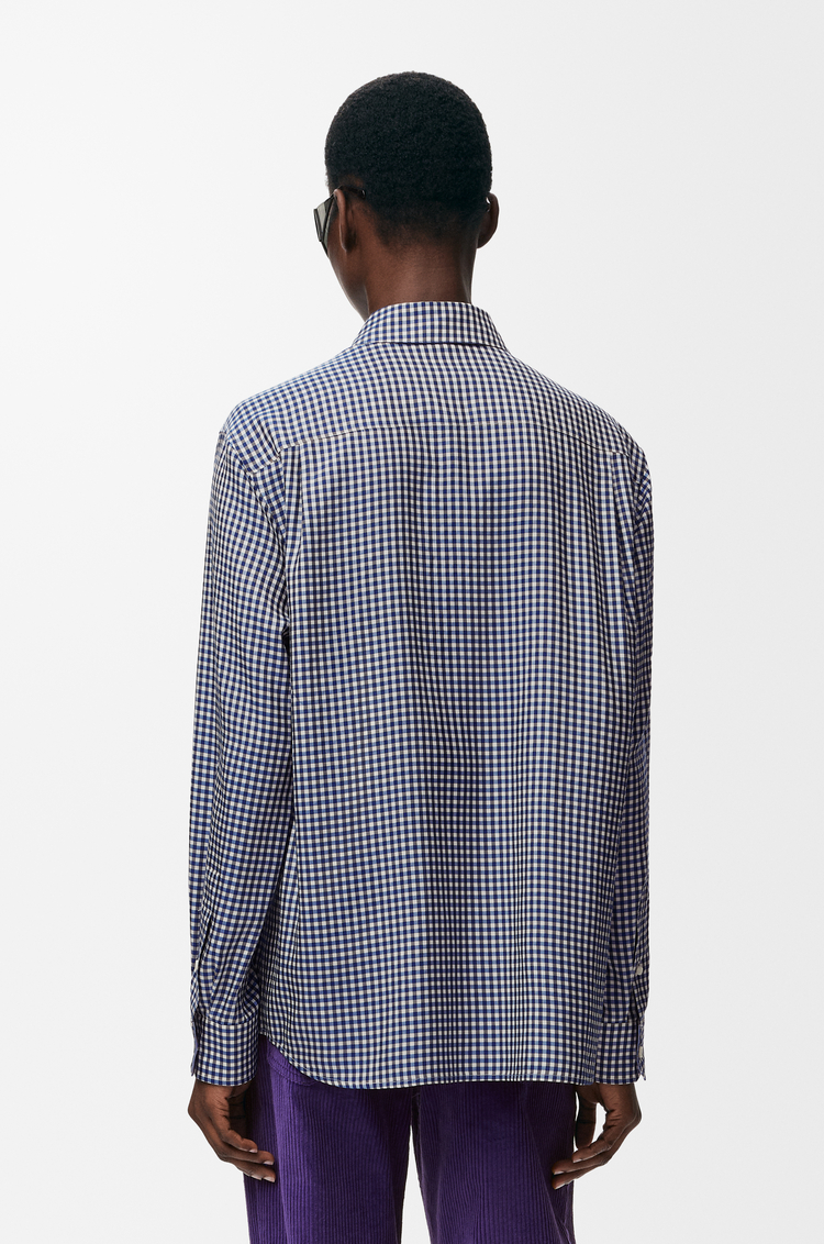 LOEWE Camicia in seta Blu/Bianco