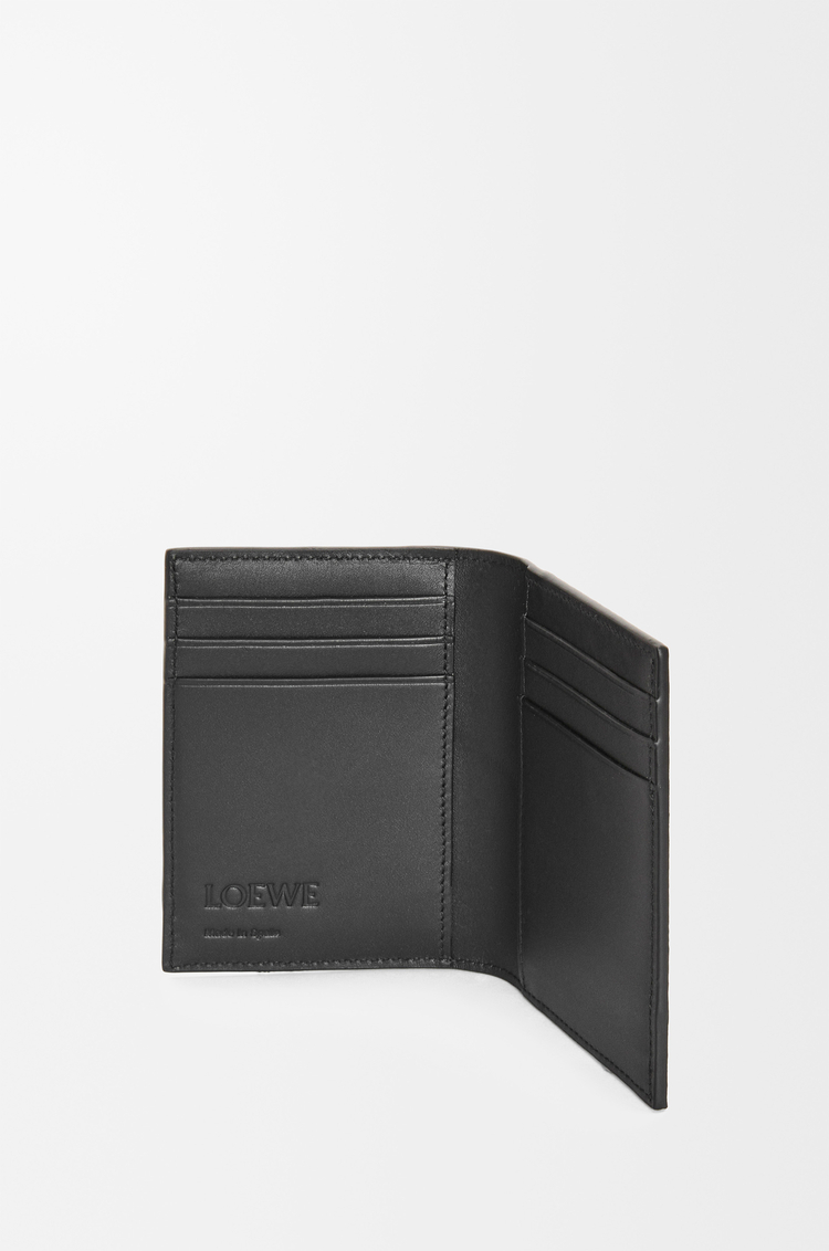 LOEWE Tarjetero con dos pliegues Puzzle en piel de ternera clásica Negro