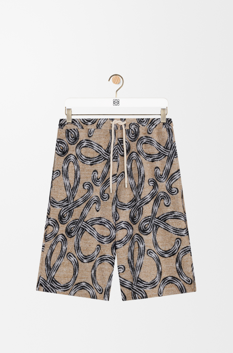LOEWE Shorts in jacquard terry Beige/Black