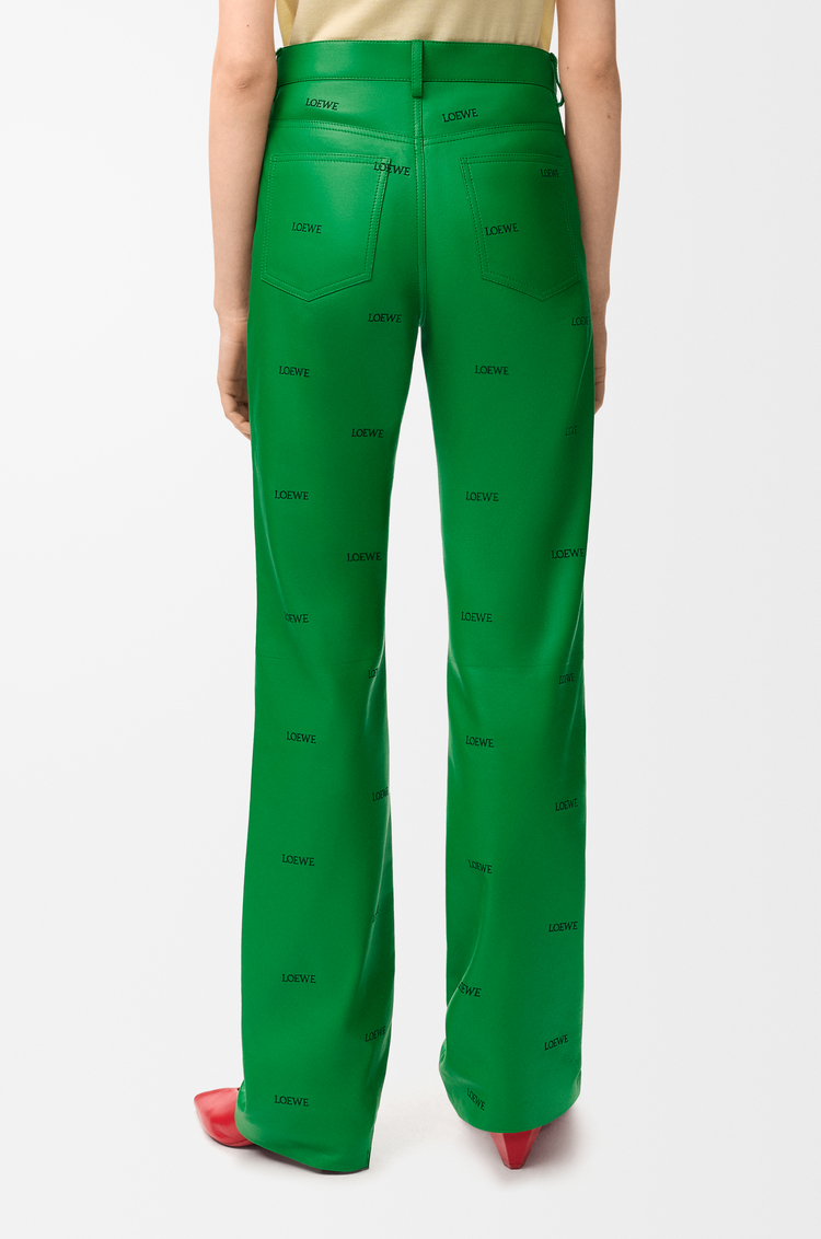 LOEWE Trousers in nappa lambskin Green