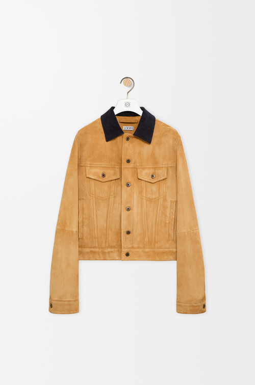 LOEWE Chaqueta trucker en ante de piel de cabra Camel