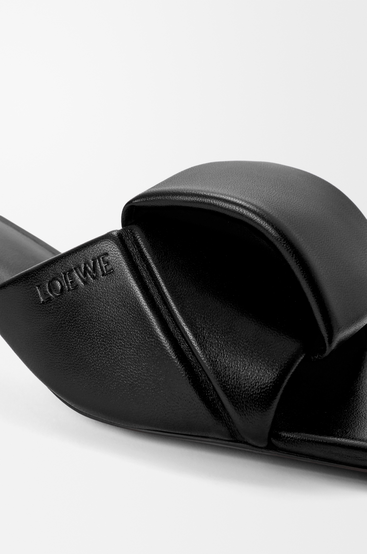 LOEWE Mules Origami en cuir d'agneau Noir