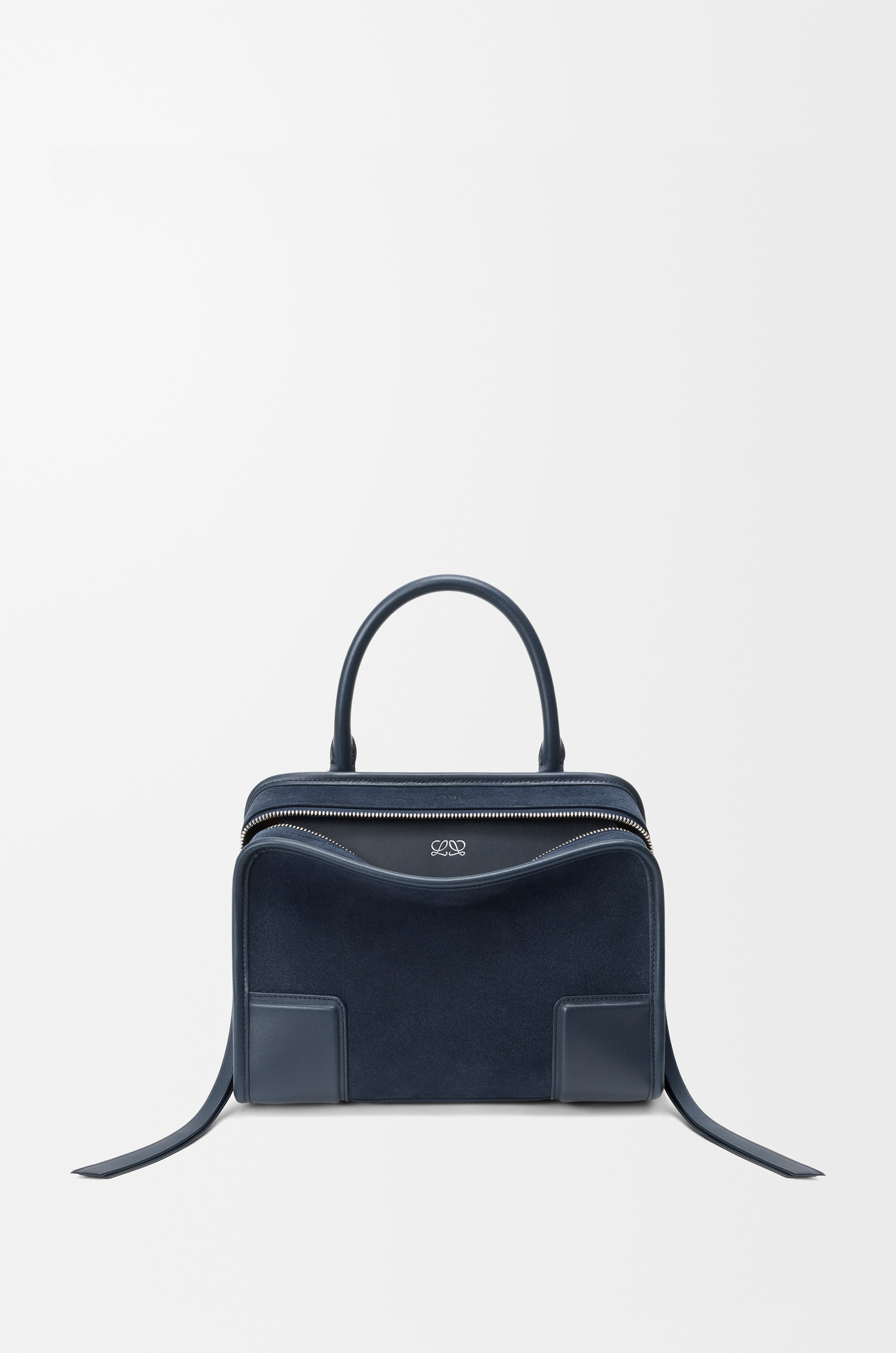 LOEWE Small Amazona 180 bag in suede Deep Navy