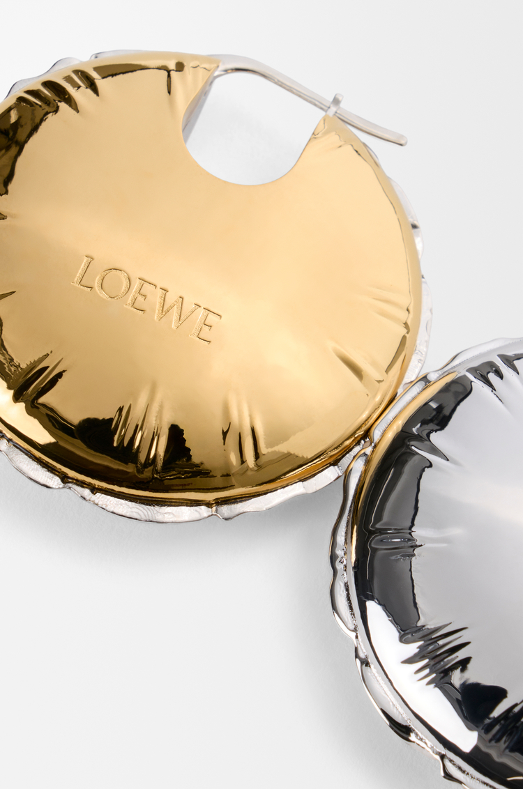 LOEWE Blown inflated balloon earrings in brass Silver/Gold
