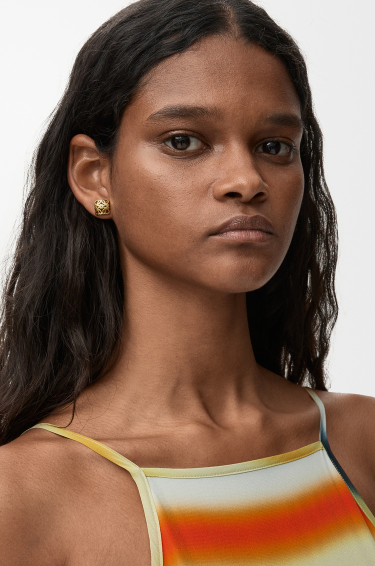 LOEWE Boucles d'oreilles Anagram Bombé Doré