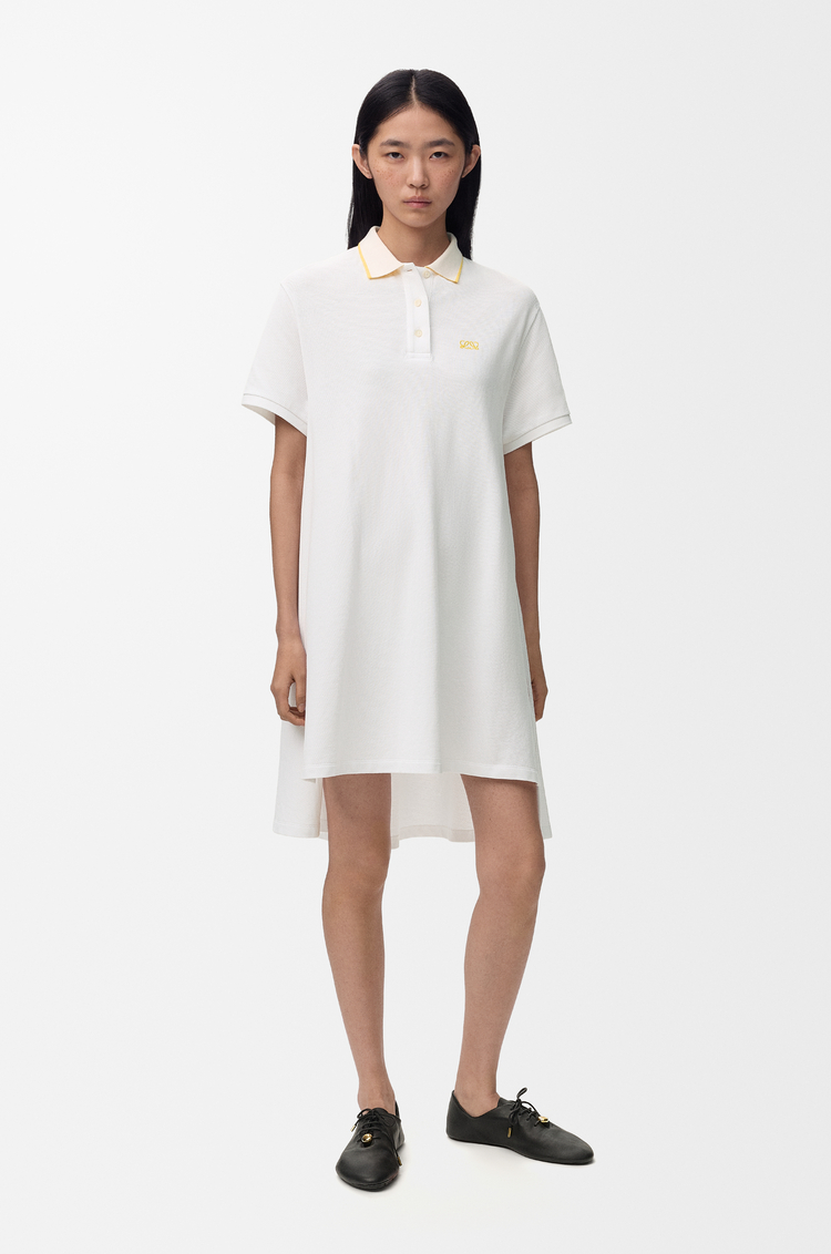 LOEWE Polo dress in cotton White