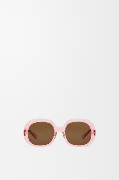 LOEWE Mini Anagram Steps Square sunglasses Transparent Pink