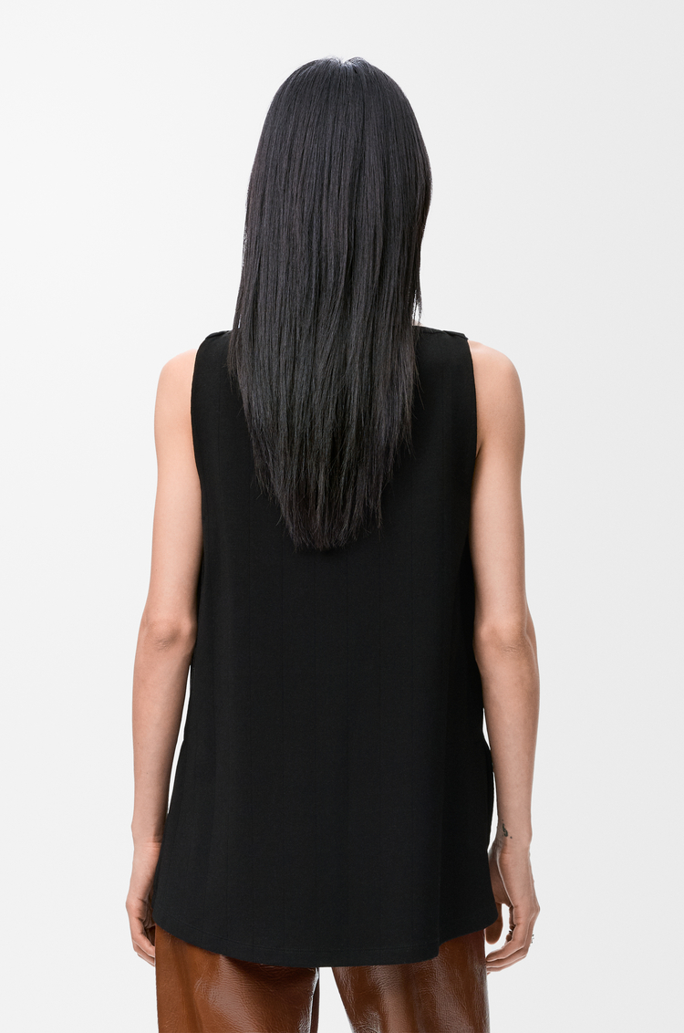 LOEWE Top Anagram in misto viscosa Nero