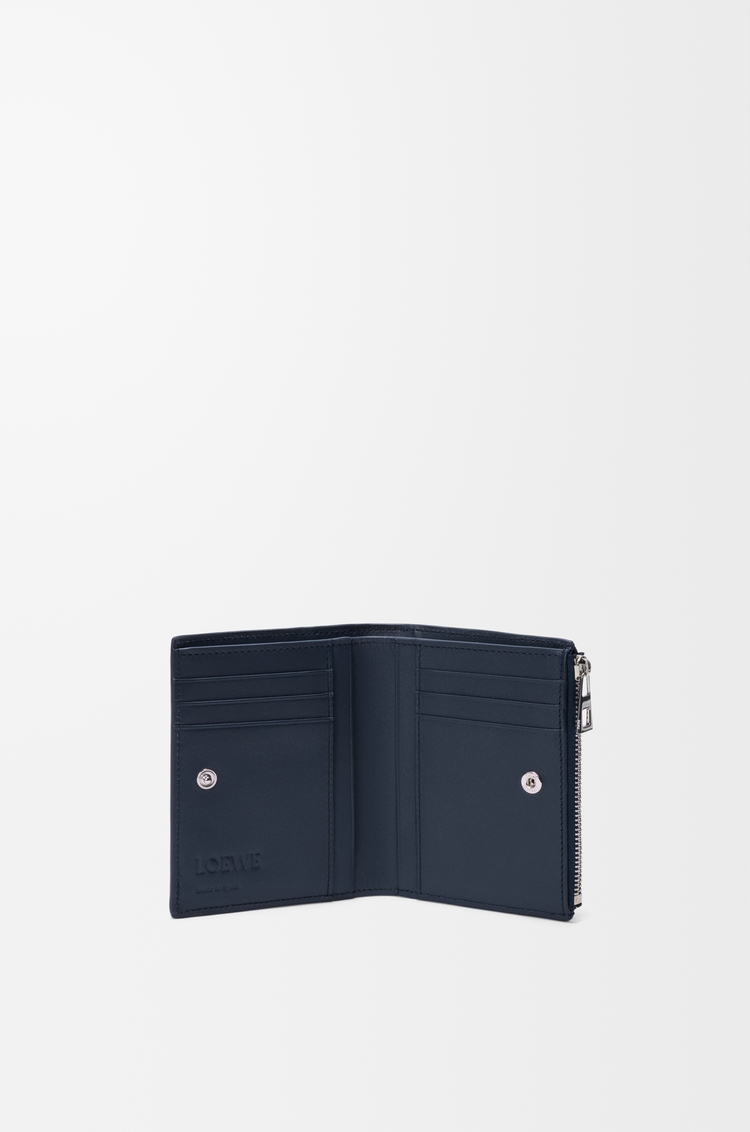 LOEWE Cartera compacta Flag en piel de ternera clásica Azul Marino Oscuro/Azur Real