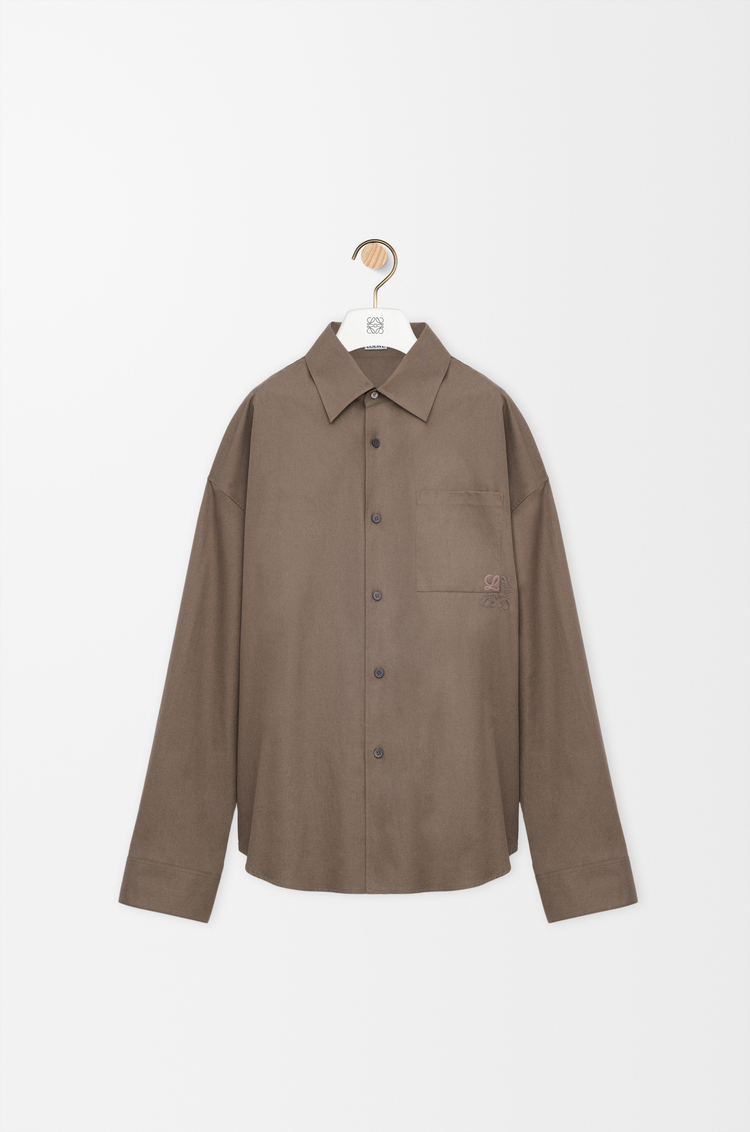 LOEWE Shirt in cotton Khaki Brown