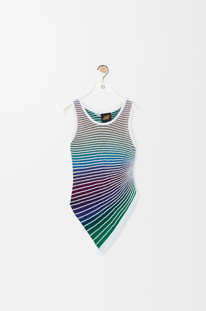 LOEWE Top in cotton blend Multicolor/White