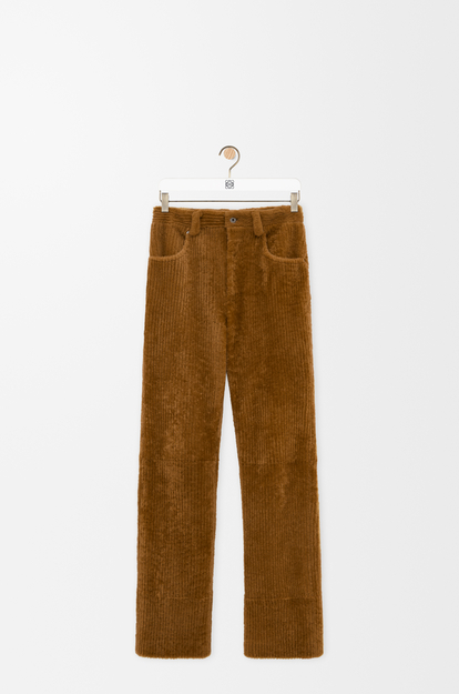 LOEWE Trousers in shearling corduroy Camel