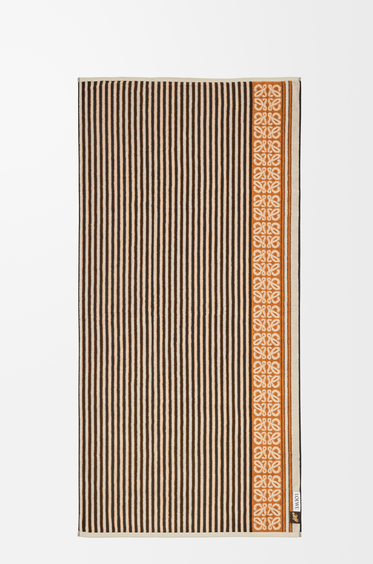 LOEWE Serviette en coton Marron/Multicolore
