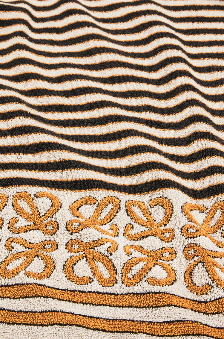 LOEWE Serviette en coton Marron/Multicolore