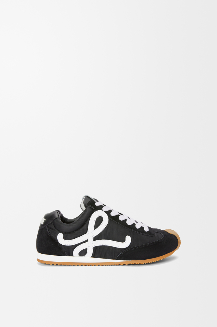 LOEWE Ballet Runner 2.0 in nylon and calfskin Black/White
