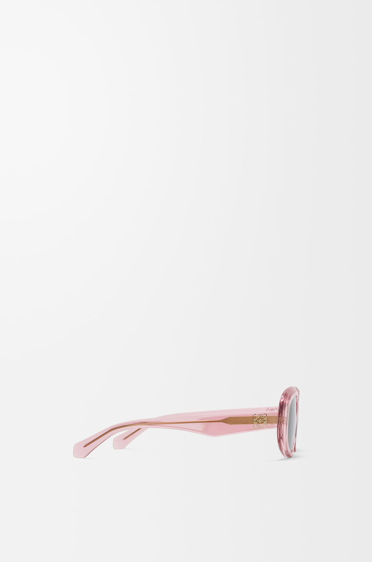 LOEWE 迷你 Anagram Steps 长方形太阳镜 Transparent Pink