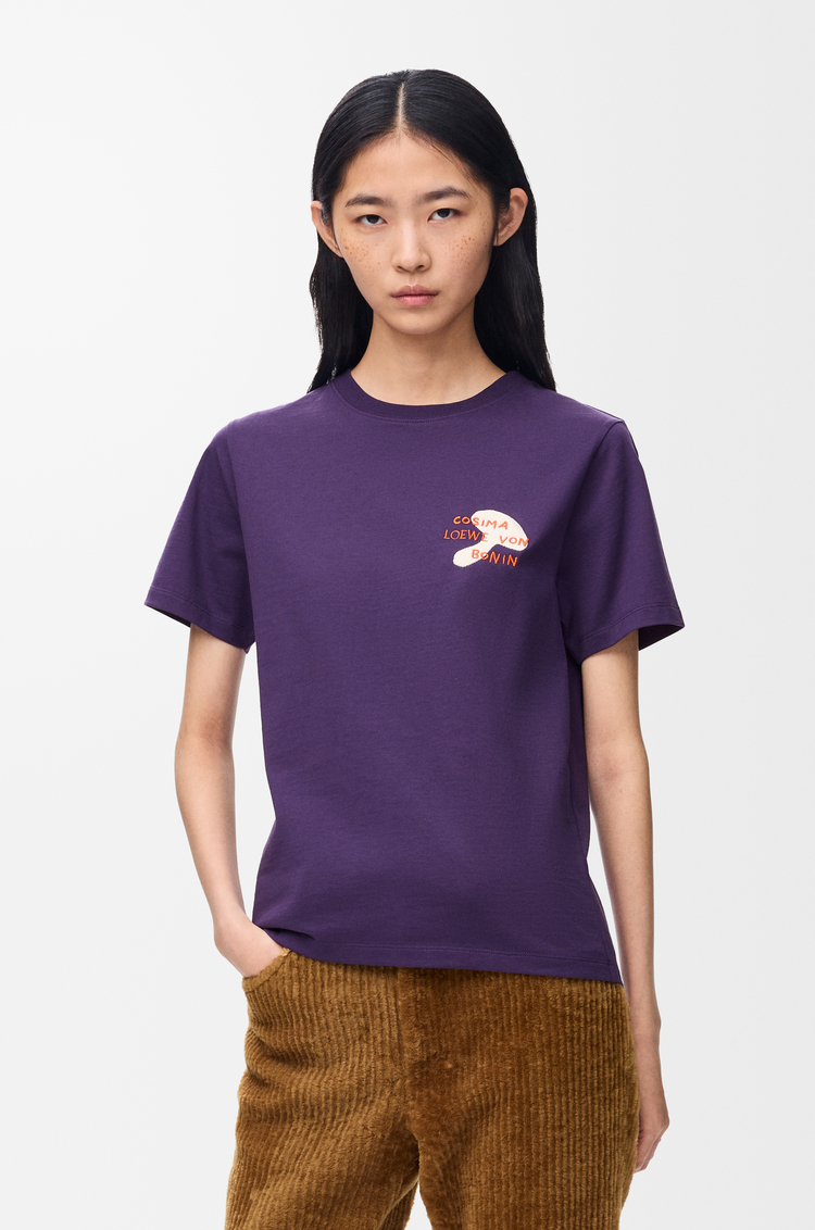 LOEWE Regular fit T-shirt in cotton Purple
