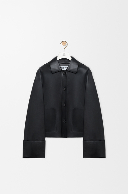 LOEWE Turn-up jacket in nappa lambskin Black
