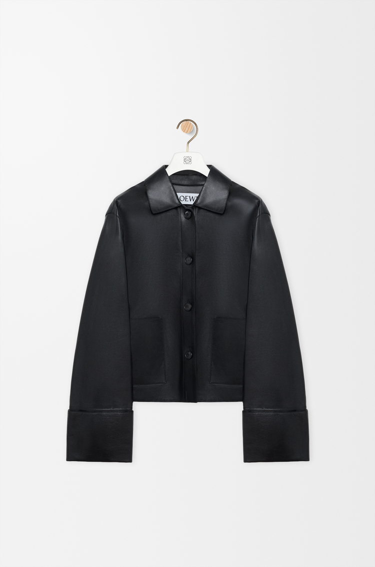 LOEWE Turn-up jacket in nappa lambskin Black
