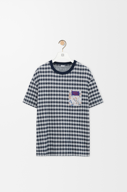 LOEWE Relaxed fit T-shirt in cotton Blue/White