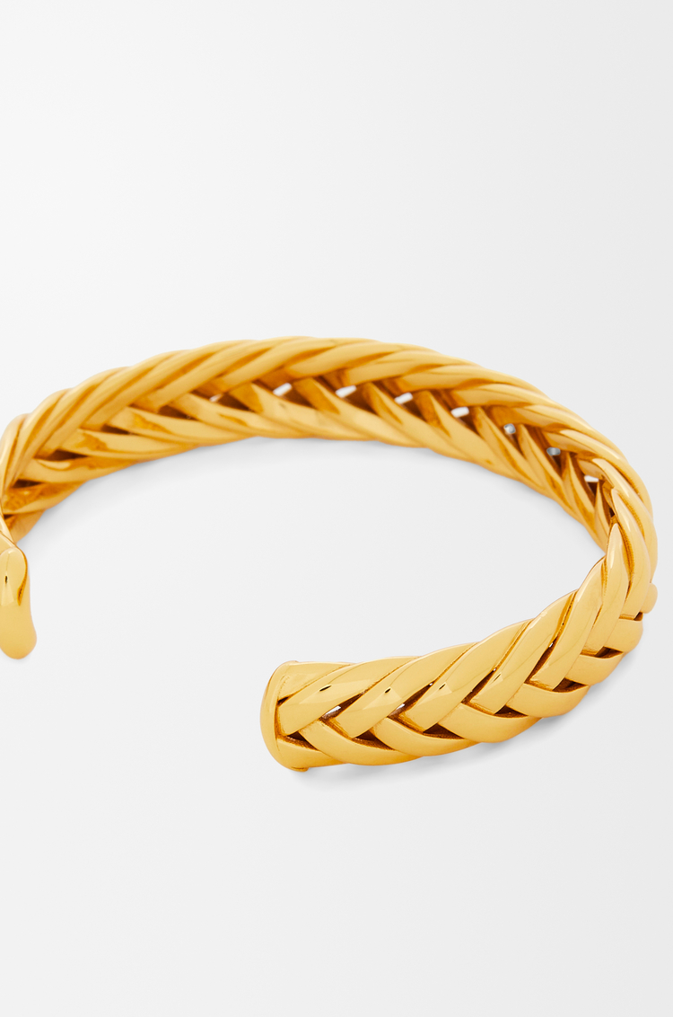 LOEWE Bracciale rigido sottile Braided in argento sterling Oro